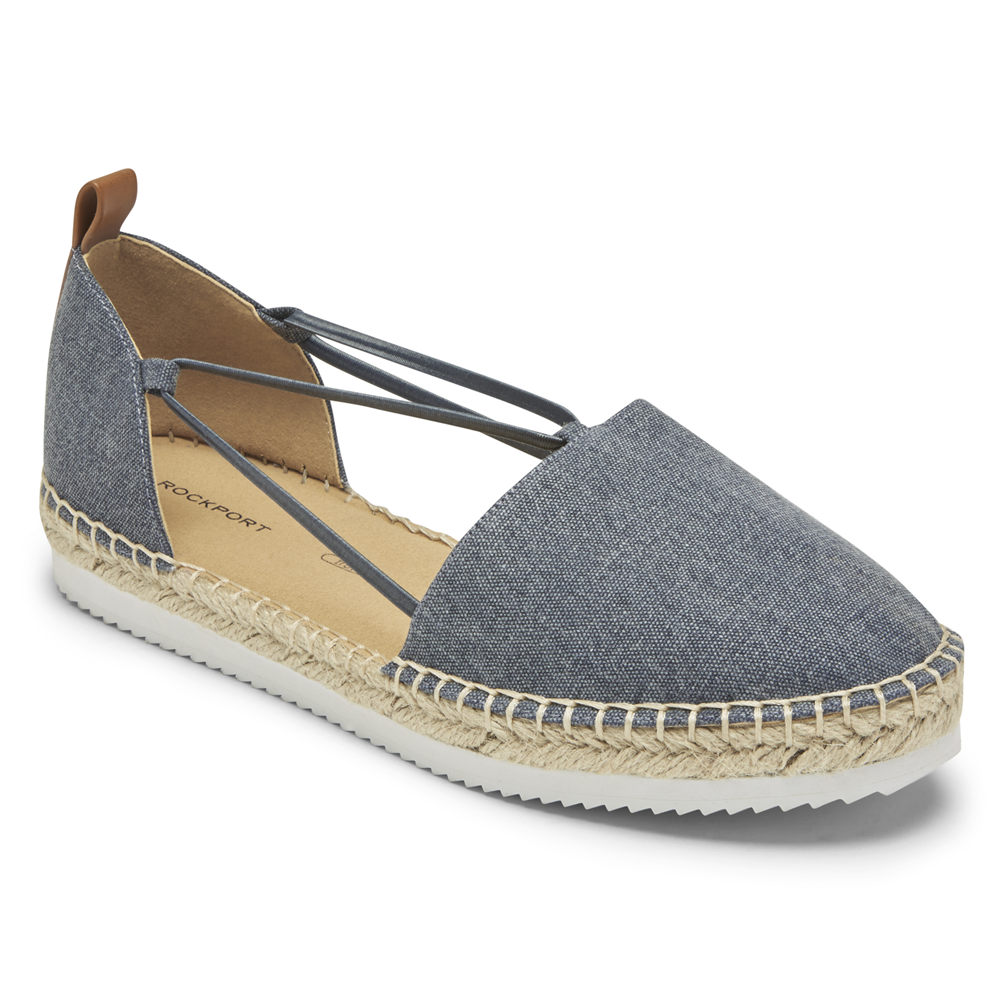 Rockport Womens Seaview Bungee - Slip-On Grey - MOS246791